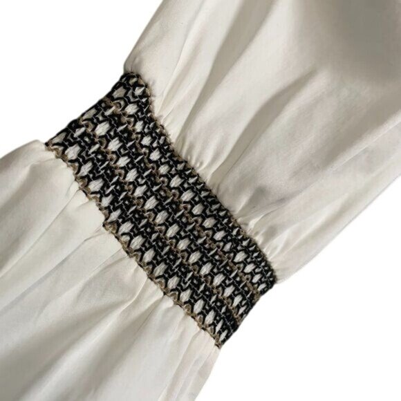 Elizabeth and James Boho Embroidered Bell Sleeve Blouse XS - Picture 3 of 8